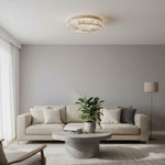 Afbeelding laden in galerijweergave, Glomar Glazen Ronde Opbouw Plafondlamp - Modern Metaal Glas Afwerking Woonruimtes