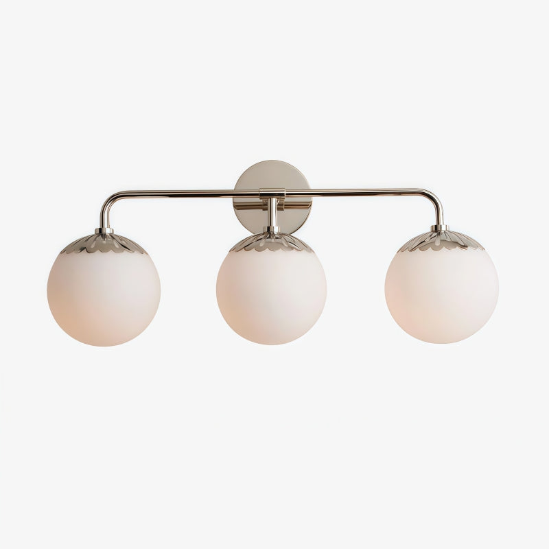 Vinbrea Lampada da Parete con Globo di Vetro - Luce Minimalista con Braccio Curvo per Soggiorno