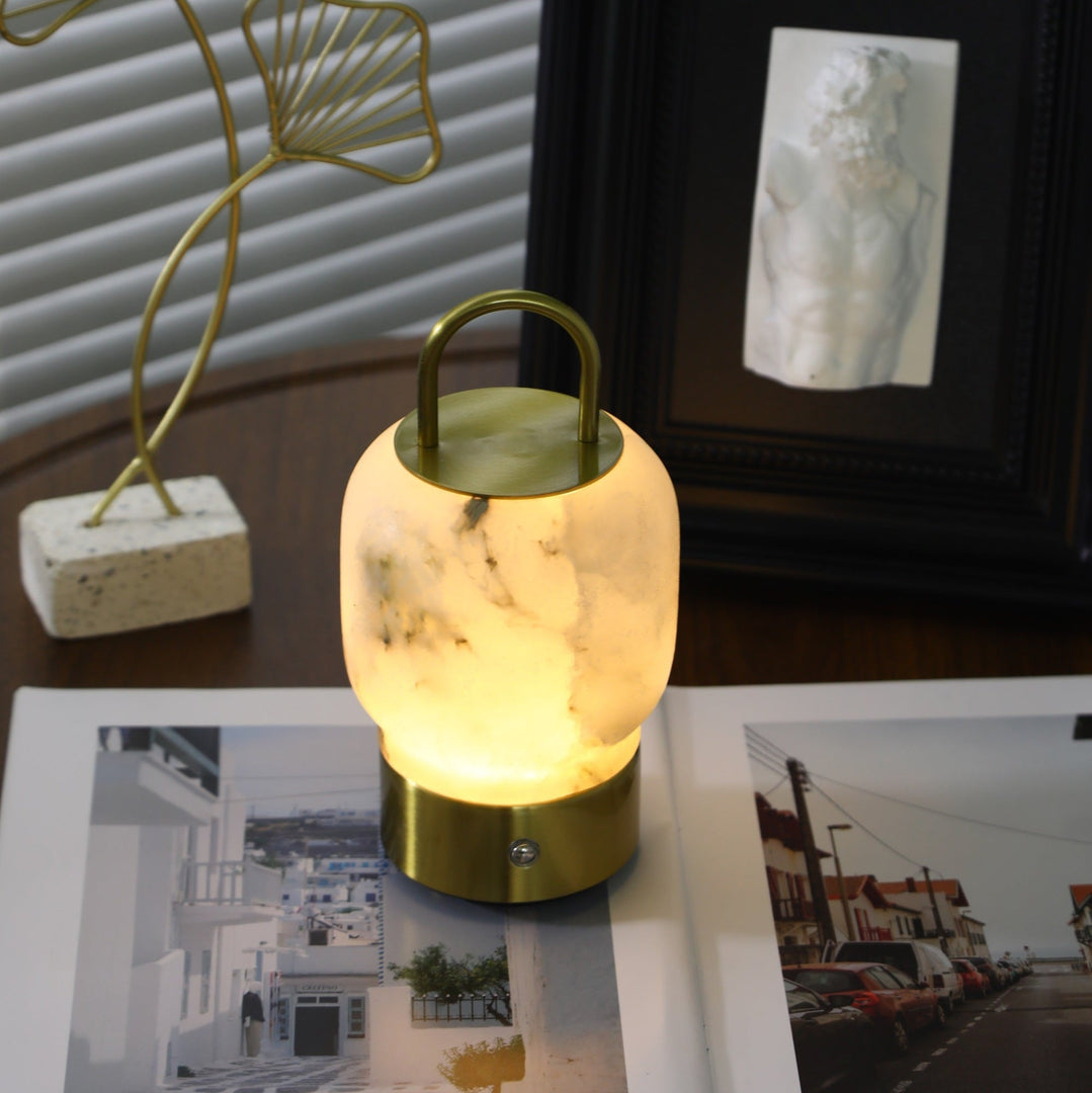 Alabaster Tragbare Wiederaufladbare Tischlampe