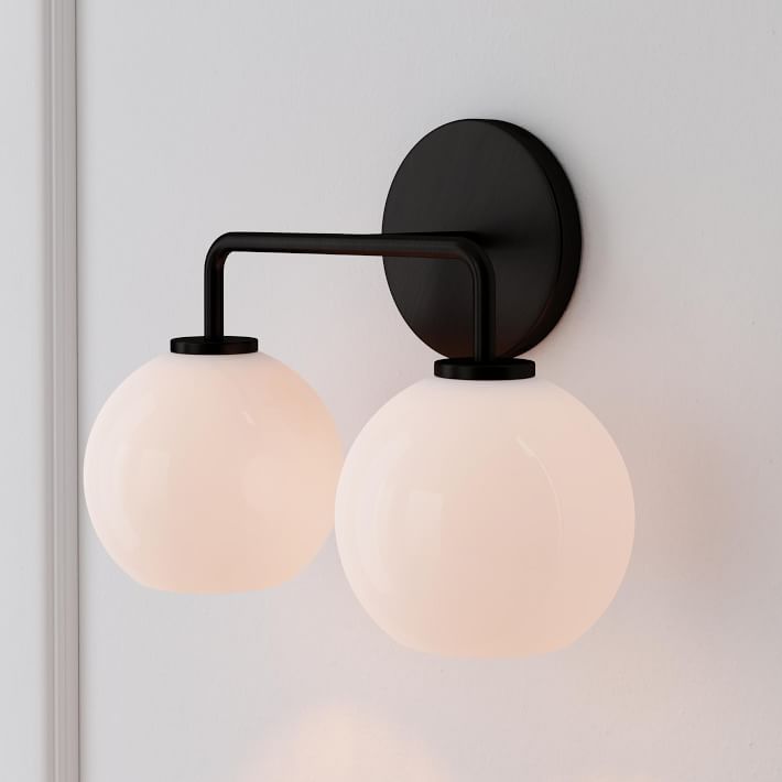 Selvion Artistic Globe Sconce Light - Handcrafted Glass Sculptural Wall Fixture