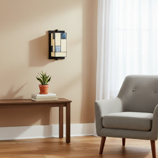Lámpara de Pared TF Manchester con Vidrio Art Deco – Aplique de Vidrio Templado para Pasillo y Sala