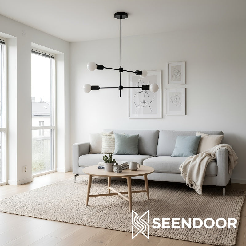 Mobilux Orb Cluster Contemporary Chandelier for Dining & Living Spaces