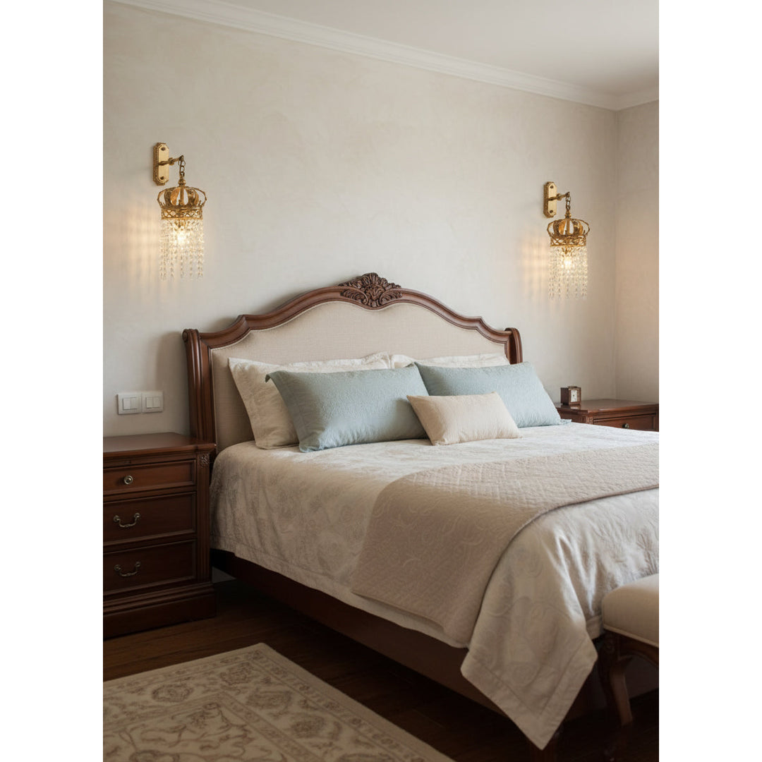 Lampe murale couronne en laiton Timon