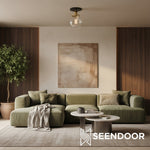 Load image into Gallery viewer, Glorica Glass Minimalist Globe Ceiling Fixture for Bedroom &amp; Office
