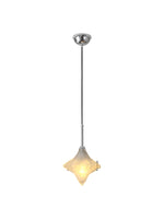 Load image into Gallery viewer, Art Deco Astris Elara Star Pendant Light – Frosted Glass Pendant with Geometric Style
