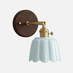 Load image into Gallery viewer, Cyan Walnut Wood Style A ceramic wall lamp