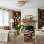 Load image into Gallery viewer, Florina Petal Flush Mount Light – Decorative Shell Petal Ceiling Fixture
