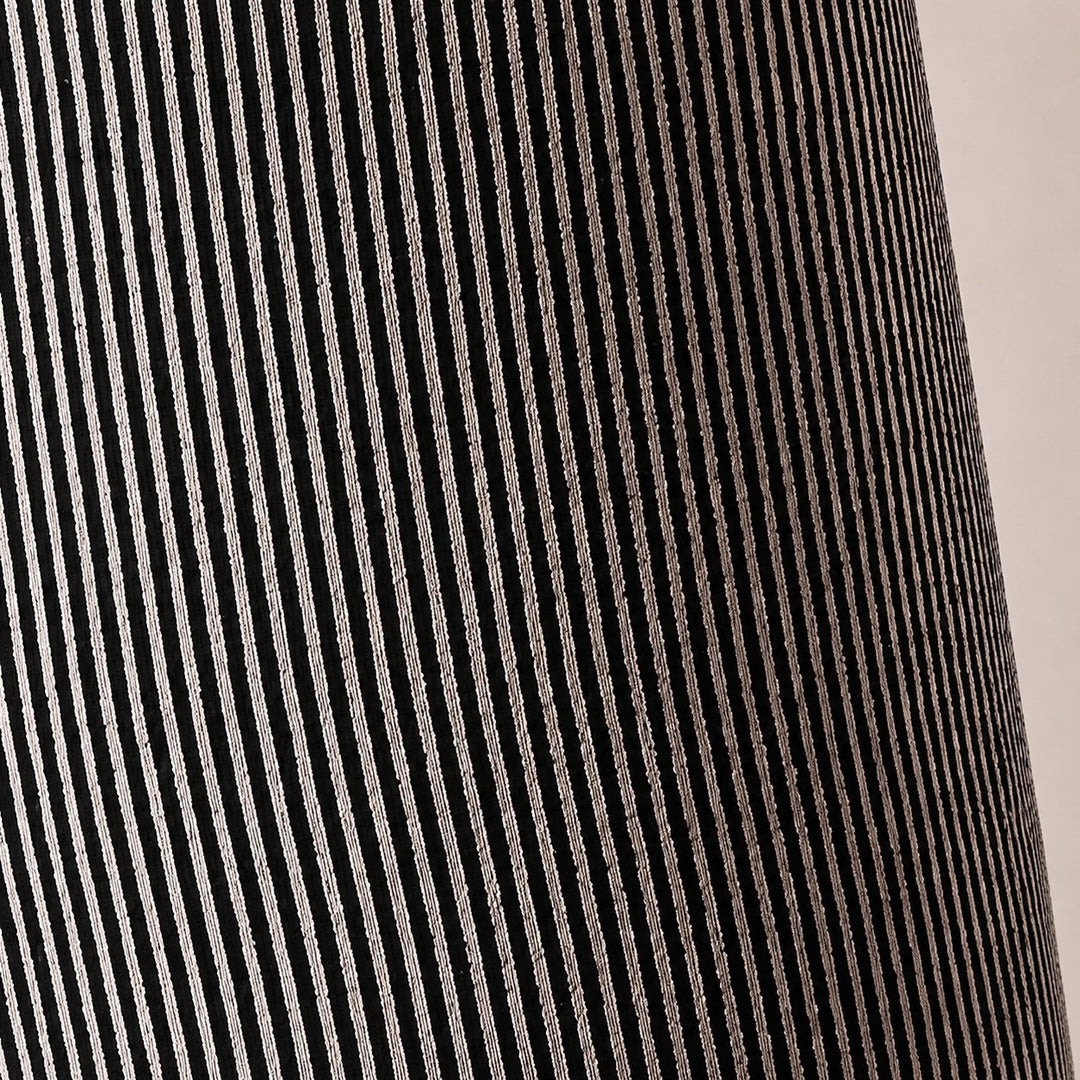 Close-up of gray striped fabric texture