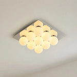 Cargar imagen en el visor de la Galería, Gallery image: nine glowing glass globes under a square chrome canopy.