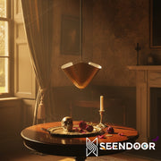 Bellina Modern Pleated Glass Shade Pendant Light for Dining room