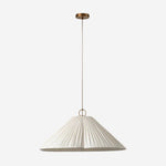 Load image into Gallery viewer, Nordlys Linen Fabric Oversized Scalloped Pendant Light for Living Room &amp; Dining Area
