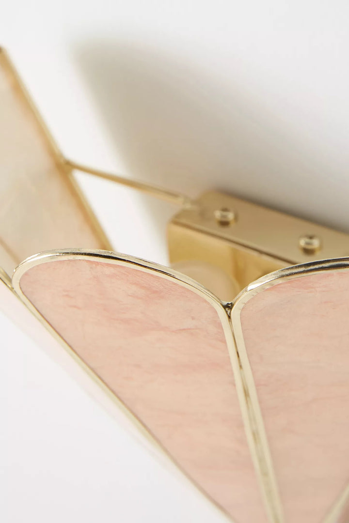 Lumica Capiz Facet Wandlamp - Messing & IJzeren Wandlamp in Gouden Afwerking