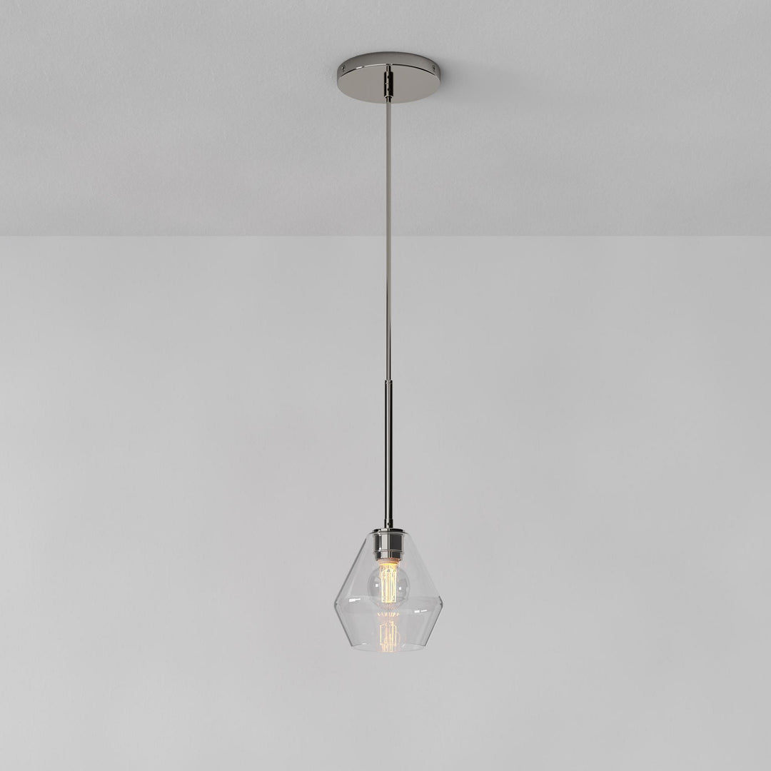 Merin Transparent Glass Sculpture Geometric Chandelier