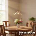 Afbeelding laden in galerijweergave, Breccan Moderne glazen kegel hanglamp