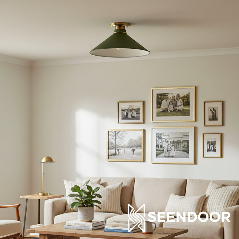 Aurenza Timeless Flush Mount Light - Farmhouse Design with Simple Elegant Charm