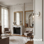 Load image into Gallery viewer, Aurenza Sconce – Farmhouse Wall Light with Metal Accents for Cozy Spaces
