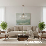 Load image into Gallery viewer, Eloise Vintage Glass Chandelier - Milk Glass Home Accent
