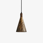 Cargar imagen en el visor de la Galería, Style B tapered hammered copper pendant light