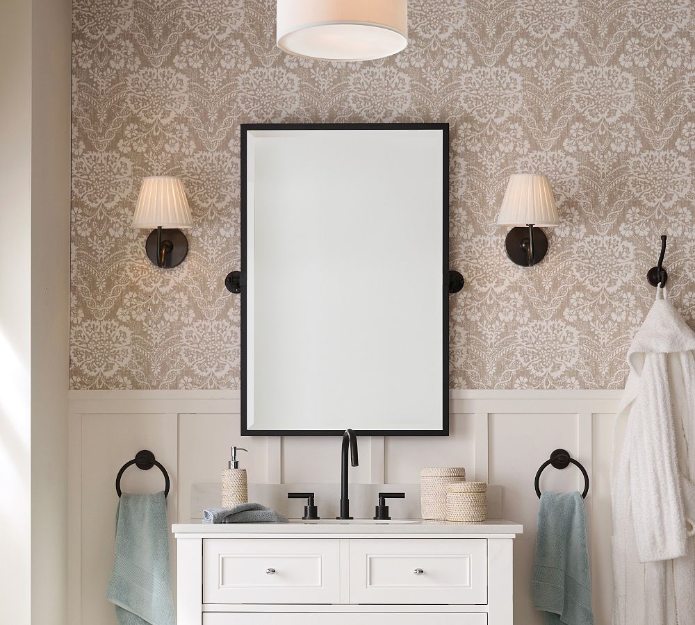 Dumora Linen Drum Ceiling Light - Flush Mount Iron Fixture with Fabric Shade