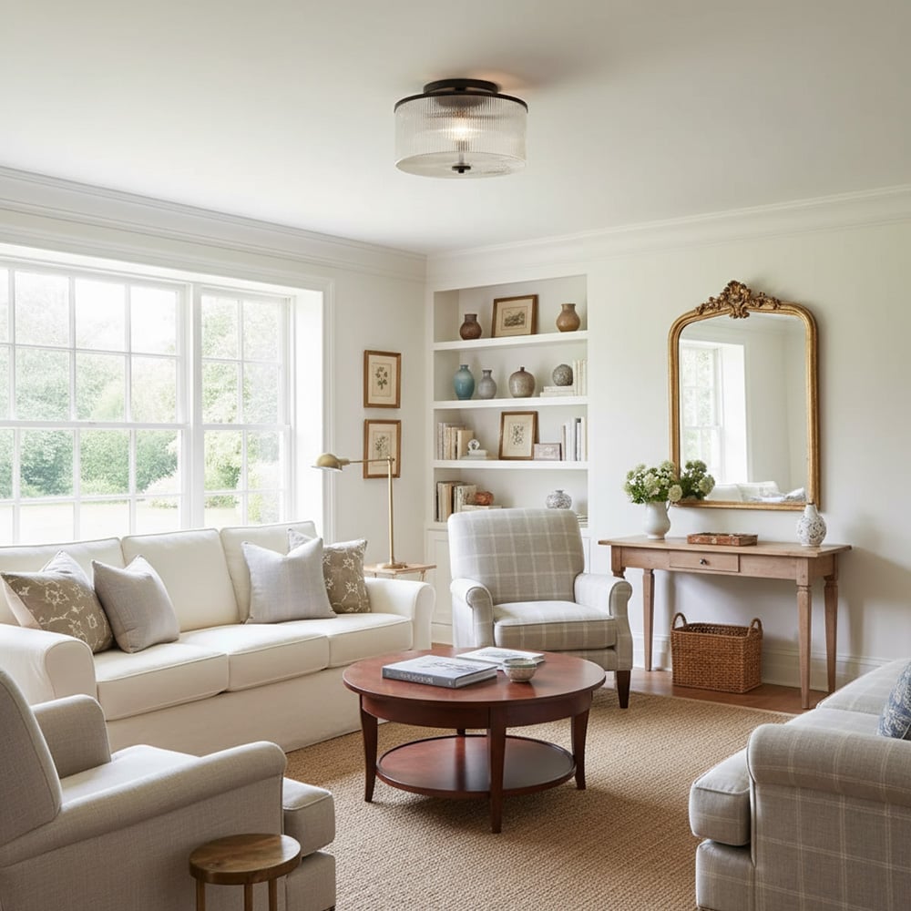 Luminique Clean Edge Modern Flushmount for Office & Entryway