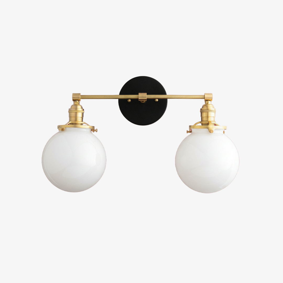 Lumio Globe Glass Globe Vanity Light - Modern Two Light Bathroom Sconce