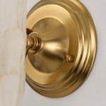 Carica l'immagine nella visualizzazione Galleria, Close-up of brushed brass wall plate and mounting detail