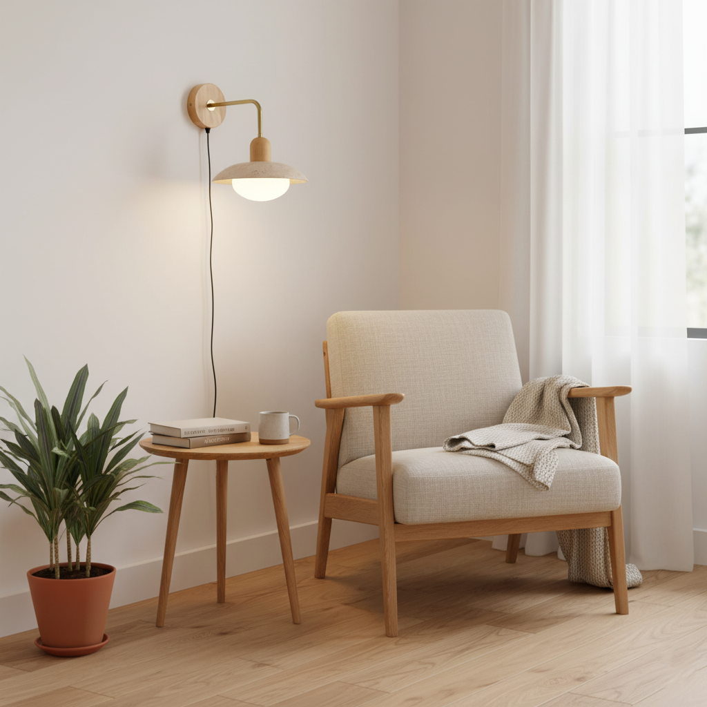 Lampa ścienna z wtyczką Carolia