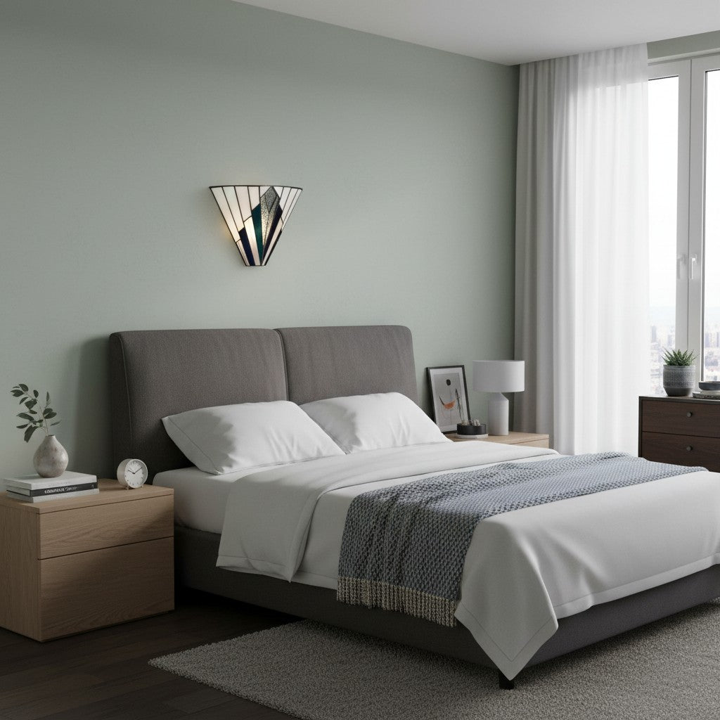 TiffStar Wall Lamp – Vintage Stained Glass for Hallways and Bedrooms