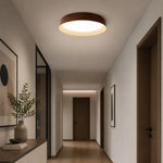 Cargar imagen en el visor de la Galería, Wabi-Sabi Wood Color LED Flush Mount Ceiling Light