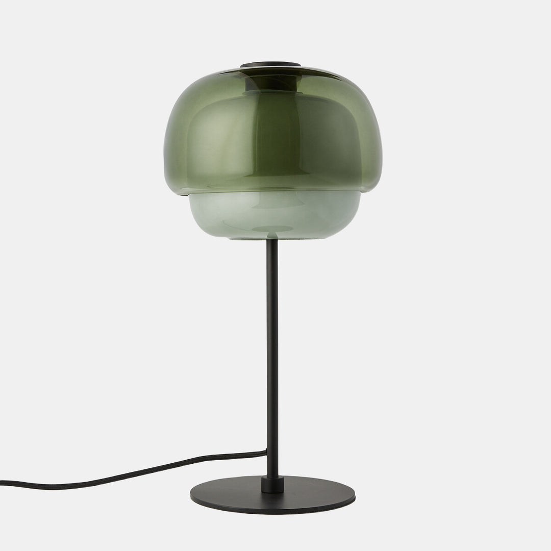 Clinco Colored Glass Table Lamp – Retro Mushroom Shade for Bedroom