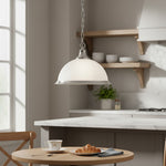 Charger l’image dans la visionneuse de la galerie, Suspension en verre côtelé TF Vintora – Finition métallique élégante pour cuisines, salles à manger et couloirs