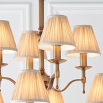 Afbeelding laden in galerijweergave, Tela Tijdloze Klassieke Elegante Multi Arm Stanford Kroonluchter - Metaal Stoffering Verlichting voor Woonkamer