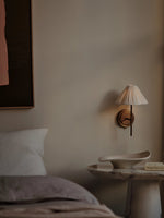 Load image into Gallery viewer, Nordlys Scalloped Pleated Shade Wall Sconce – Modern Linen Accent Light
