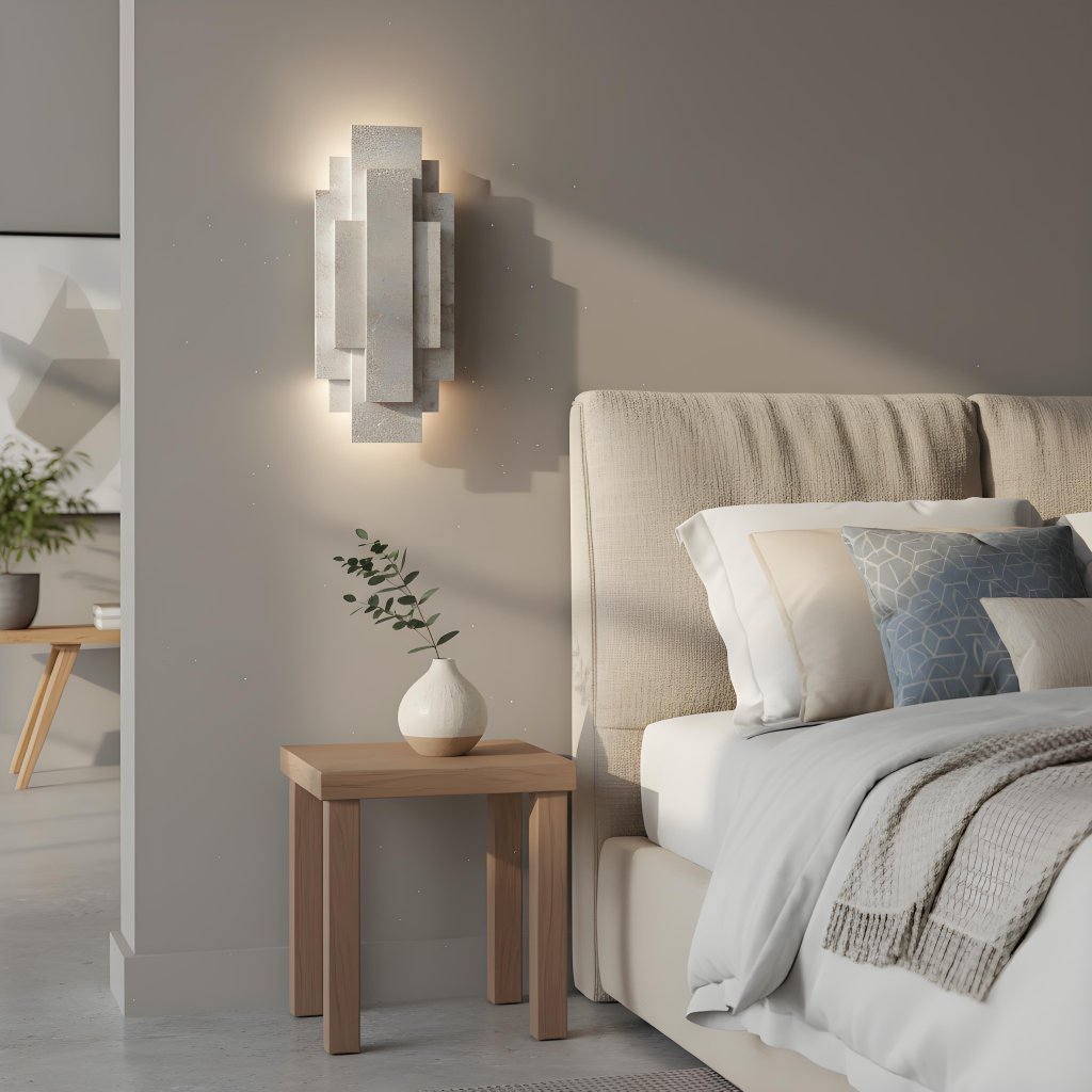 Kelsar Rechthoekige Wandlamp - Goud- en Zilverafwerkingen voor Woonkamer of Slaapkamer