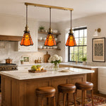 Cargar imagen en el visor de la Galería, orange red three-light kitchen island scene