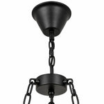Afbeelding laden in galerijweergave, Close-up of black ceiling canopy and adjustable chandelier chain