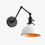 Load image into Gallery viewer, Conique Metal Vintage Industrial Swing Arm Wall Lamp - Adjustable Dome Shade for Study
