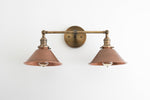 Load image into Gallery viewer, Conique Metal Industrial Wall Sconce with Dual Cone Shades - Vintage Metal Finish
