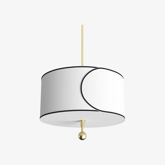 Lámpara Colgante de 3 Luces con Pantalla de Tela en Forma de Tambor Roven – Diseño Moderno Transicional para Comedor o Sala de Estar