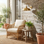 Afbeelding laden in galerijweergave, Velara Industrieel Metalen Rustieke Koepel Wandlamp - Klassieke Gebogen Buitenwandlamp voor Portiek en Patio U08