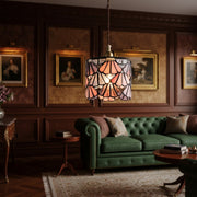 Vintagia Tiffany Inspired Pendant Light Fixture – Artistic Glass Shade Pendant for Dining Island and Entryway