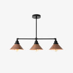 Load image into Gallery viewer, Conique Metal Hand-Aged Copper Chandelier - 3 Light Industrial Pendant - Island Lighting
