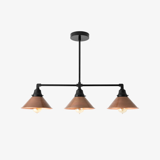 Conique Lámpara Colgante Metálica para Isla – Luz Lineal Moderna para Cocina