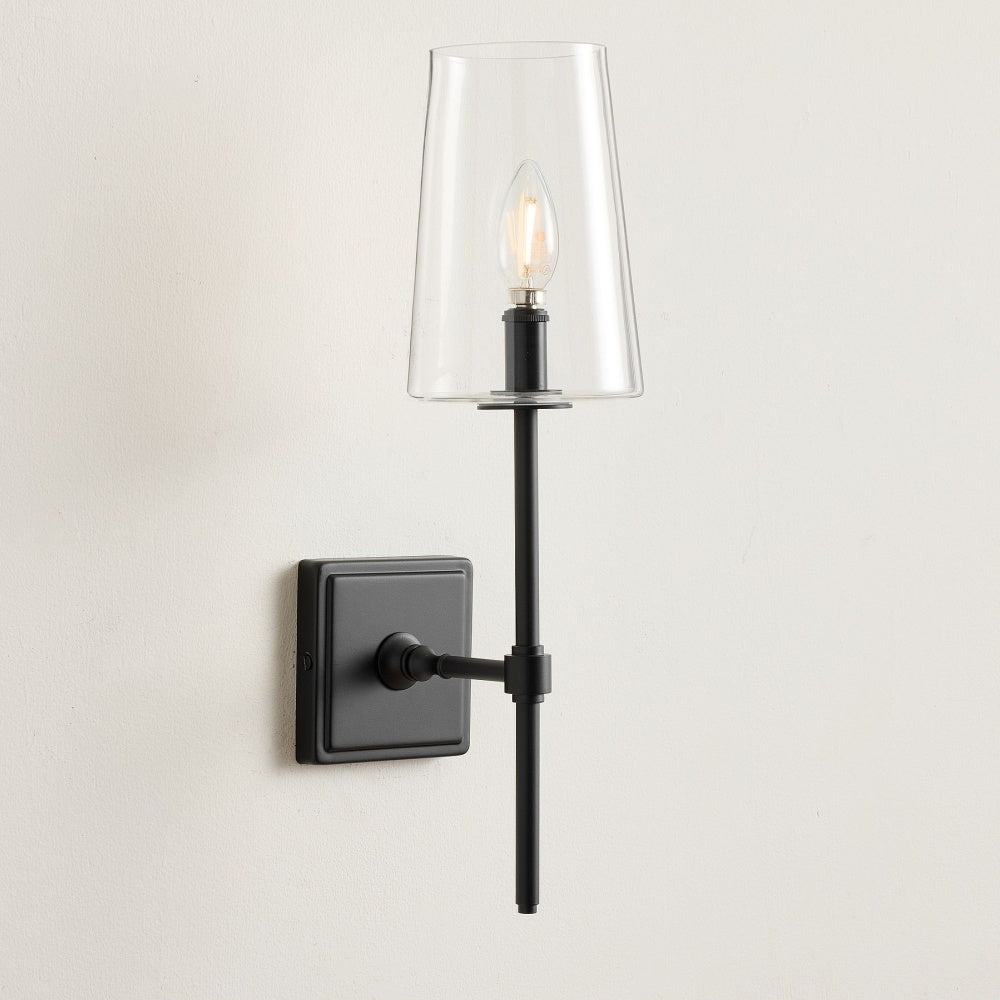 Derlina Multi-Head Candlestick Clear Glass Wall Lamp – Retro Metal Sconce