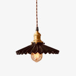 Cargar imagen en el visor de la Galería, Pleated Ceramic Pendant Light SKU image
