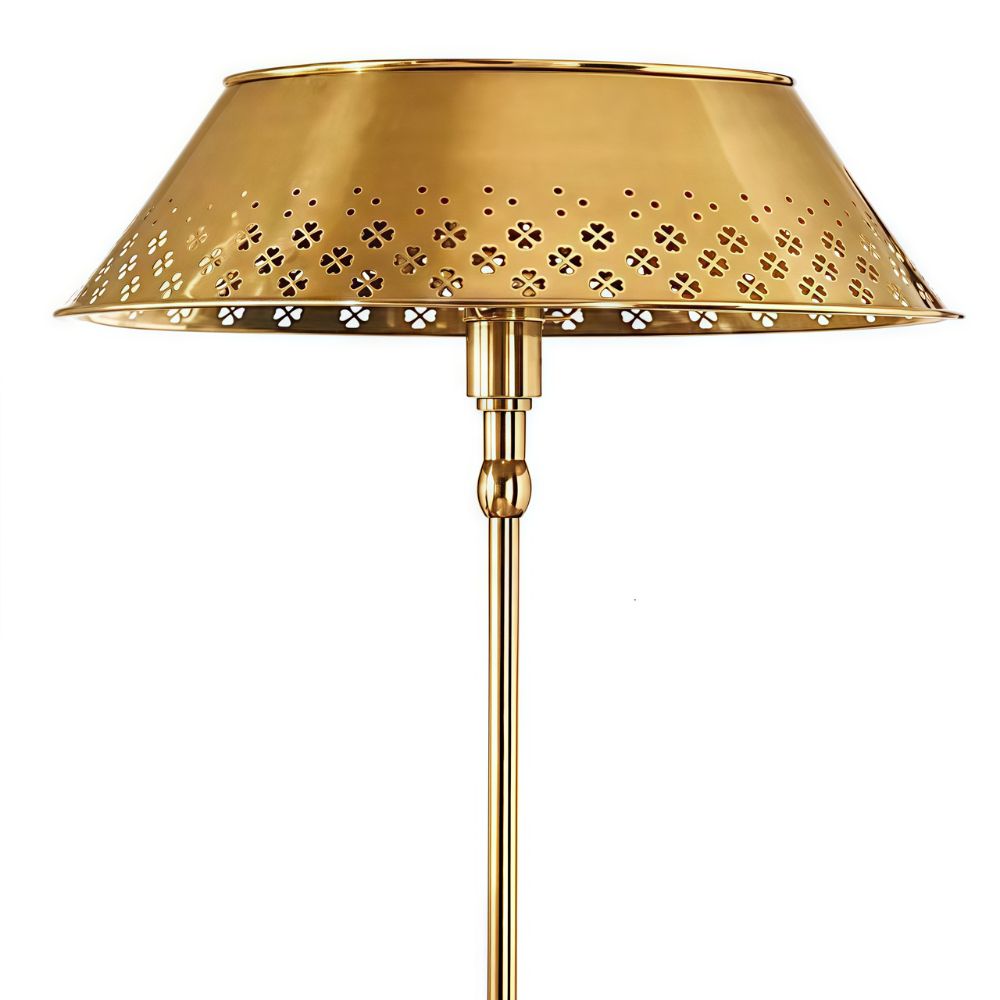 Auriglow geëmailleerde messing geperforeerde vloerlamp - space age stijl - woondecoratie