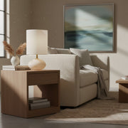 Lampe de table Albi Socle cylindrique élégant - Lueur chaude pour intérieurs modernes et petits espaces