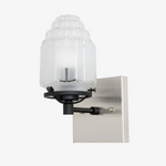 Load image into Gallery viewer, Tierlux Glass Art Deco Wall Sconce - Glass Frosted Globes with Skyscraper Globe
