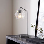 Load image into Gallery viewer, Talvior Luminous Geometric Faceted Glass Table Lamp
