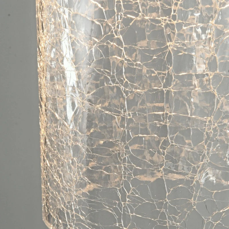 Crackle glass texture detail on the pendant shade